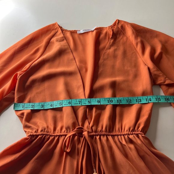NIC & JO Orange Long Sleeves Jumpsuit size S - Picture 9 of 12
